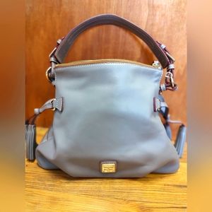 Dooney and Bourke gray and burgundy